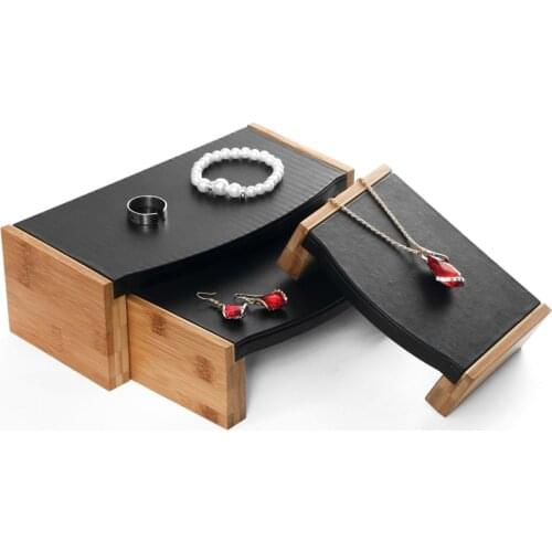 Wood Display Necklace Ring Bangle Brooch Charm Earrring Necklace Jewelry Stand Three-piece Bracelet Rack Headband Display