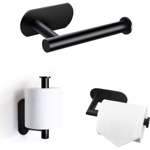 1/2 Pcs No-Drill Self Adhesive Toilet Paper Holder Stainless Steel Bathroom Kitchen Roll Paper Accessory Tissue Towel Rack