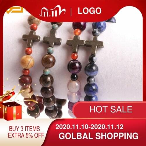 Gem-inside Natural Anglican Muslim Catholic Christian Episcopal Prayer Rosary Beads Bracelet For Men Women