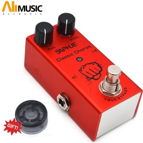 SAPHUE Electric Guitar Classic Chorus Pedal Rate/Width Knob Effect Pedal Mini Single Type DC 9V True Bypass