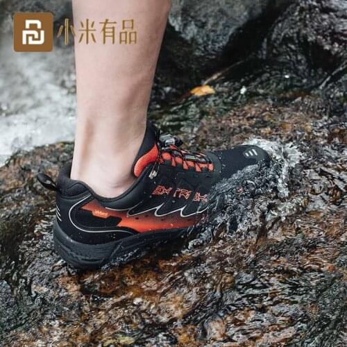 Extrek Waterproof Outdoor Shoes Men Hiking Mountain Shoes Anti-Slip Outsole Waterproof Quick Dry Camping Climbing Tactical Shoes