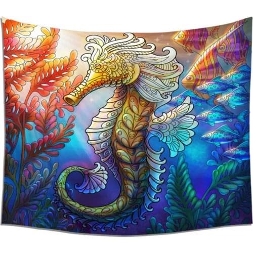 Marine Life Tapestry Bedroom Wall Decor Seahorse Octopus Wall Hanging Decorations Beach Mat Carpet Home Decor 24 Models