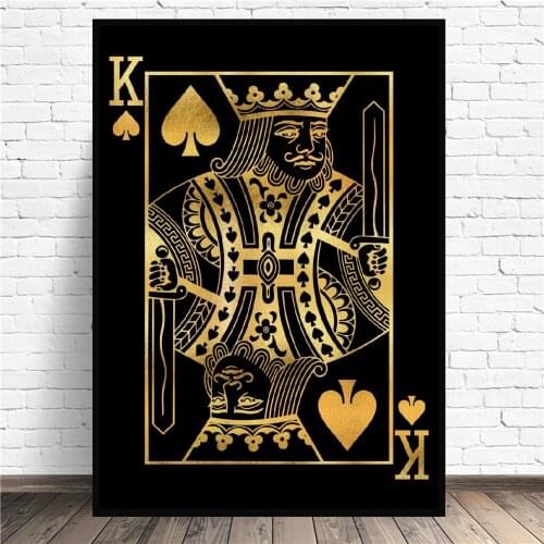 King Of Spade Canvas Painting Art Print Poster Picture Wall Modern Minimalist Bedroom Living Room Decoration