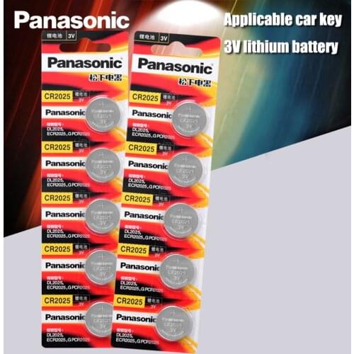 Panasonic Original cr2025 Button Cell Batteries 10PCS/LOT cr 2025 3V Lithium Coin Battery For Watch Calculator Weight Scale