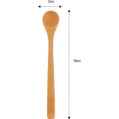 Hot Long Handle Coffee Spoon Creative Solid Wood Tableware Stir Stick Milk Tea Honey Wooden Spoon Multifunction Kitchen Supplies