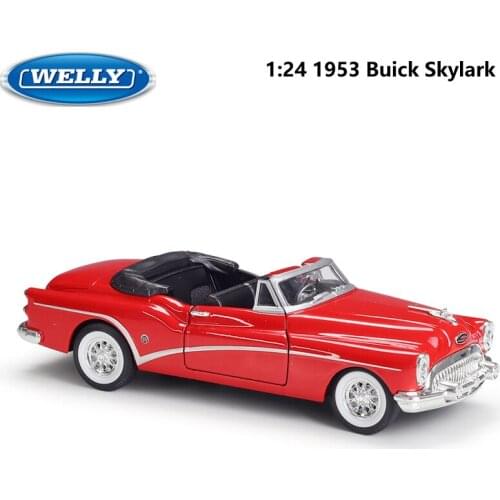 WELLY Diecast 1:24 Car 1953 Buick Skylark High Simulation Classic Model Car Alloy Metal Toy Car For Children Gift Collection