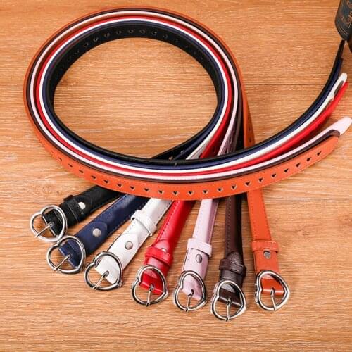Fashion Heart Pin Buckle Wide Faux Leather Belt Women Waist Strap Waistband