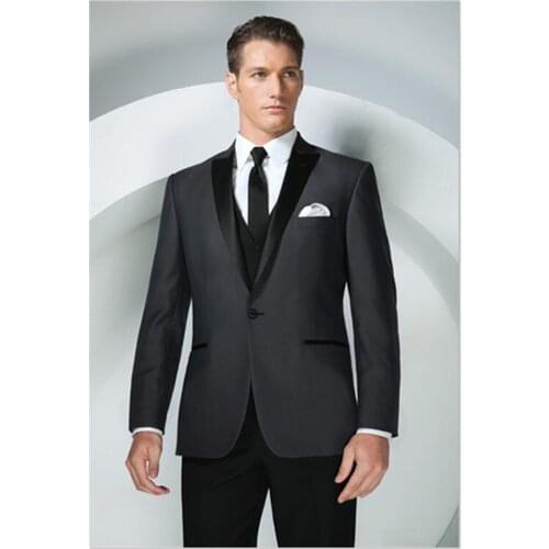 Men Suit New Arrival Groom Tuxedo Groomsmen Peak Lapel Wedding/dinner/evening Best Man Bridegroom (jacket+pants+vest)