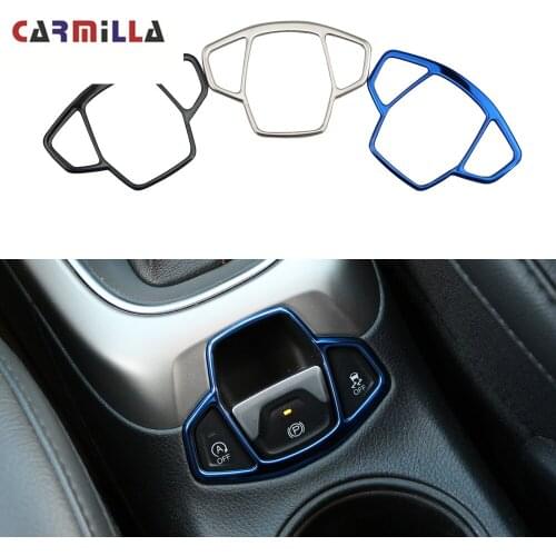 Stainless Steel Car Sticker for Jeep Compass Second Generation 2017-2020 Renegade Electronic Handbrake Trim Stickers Accessories