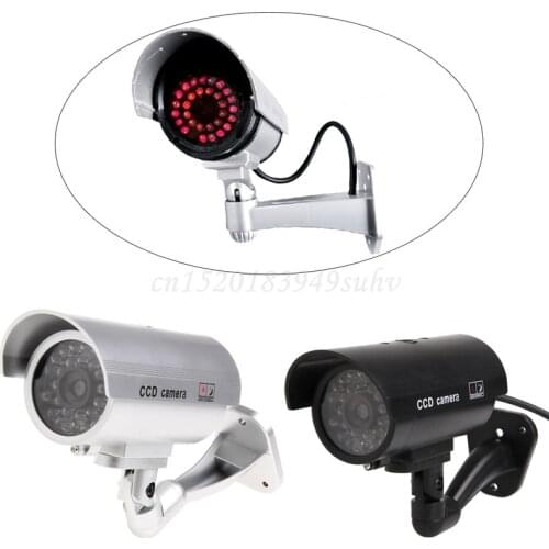 Outdoor Indoor Fake Surveillance Security Dummy Camera Night CCTV With LED Light
