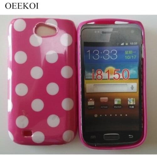 OEEKOI Polka Dot Point TPU Soft Cover Case For Samsung Galaxy W i8150 Phone Case Free