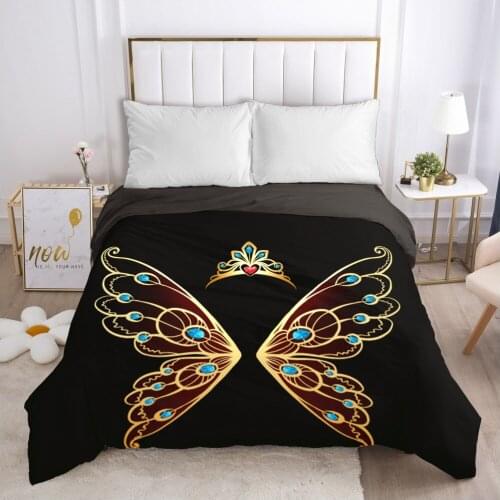 Butterfly Duvet cover Quilt/Blanket/Comfortable Case Double King Bedding 140x200 240x220 200x200 for Home crown