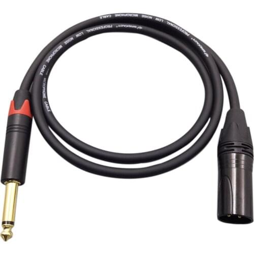 Bescoos Profession 1/4 to XLR Microphone Cable 6.35mm (1/4 Inch) TRS Male to 3 PIN XLR Male Balanced Cable