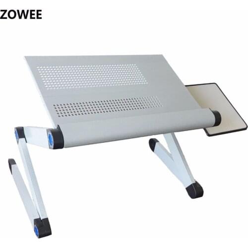 Adjustable Portable Laptop Table Stand Lap Sofa Bed Tray Computer Notebook Desk bed table with Mouse Table ZW-CD06