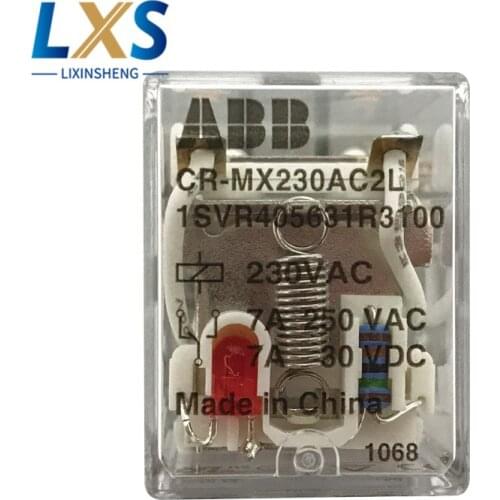 ABB Power Relays AC220V Aluminium Alloy Touch Spot CR-MX230AC2L 230VAC With LED