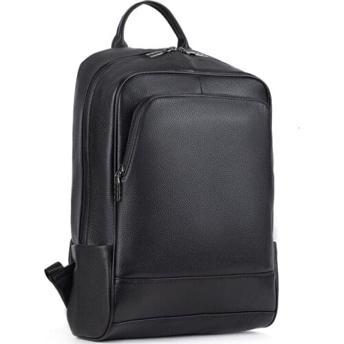 Cow Genuine Leather Men Backpacks Fashion Real Natural Leather Student Backpack Boy Luxury Brand Large Computer Laptop Bag New