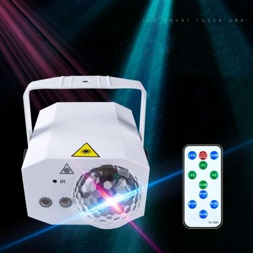 RGB laser stage projector stage light is suitable for disco, karaoke, party, stroboscopic Christmas laser projector dance floor