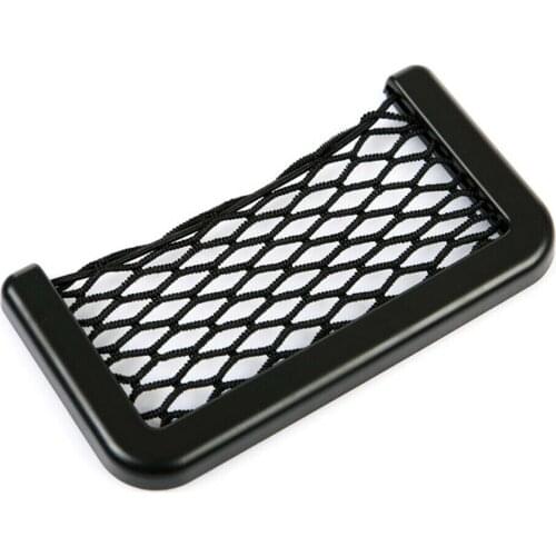 Car Interior Body Edge Elastic Net Storage Mesh Phone Holder Accessories Black