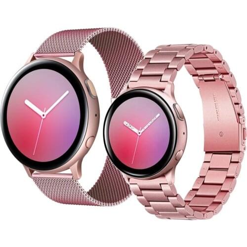 Mesh Stainless Steel Watchband 20mm for Samsung Galaxy Watch 42mm/Active 2 40mm 44mm Gear S2 Classic/Gear Sport Band Strap