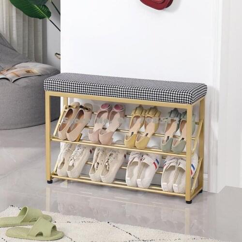 Shoe changing stool shoe cabinet household entrance door can be seated soft cushion cushion shoe stool Nordic light luxury entra