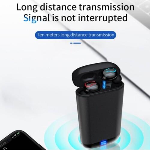TWS Wireless Bluetooth 5.0 Earphone In-Ear Stereo Handsfree Earbuds with Charge Box Sport Waterproof w/Mic Sports Headphones