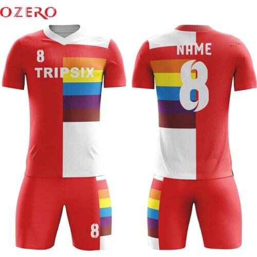 High quality oem dry fit soccer jersey shirt thai quality full sublimation custom tshirt