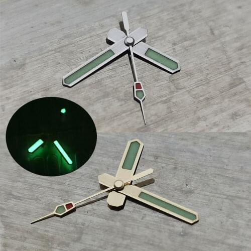 Japan Super C3 Lume Solid Watch Hands For NH35A NH36A 4R36 7S36 7002 7009 Lume Stereoscopic Watches Needles