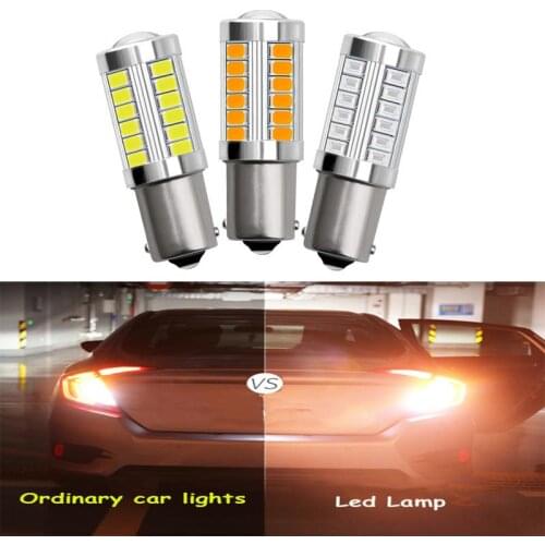 1Pair 1156 Car LED Signal Bulb DRL Super Bright 5630/5730 Car Backup Reserve Light Fog Lamp Parking Light 12V White Red Yellow