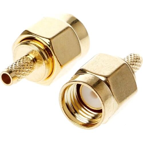 10Pcs SMA Male Plug Crimp RG174 RG316 LMR100 Cable RF Connector