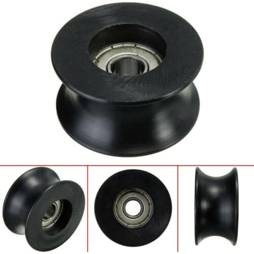 4pcs 8mm U Groove Ball Bearing 0840UU Groove Guide Pulley Sealed Rail Ball Bearing 8mm U Type Pulley Roller Guide Wheel for Door