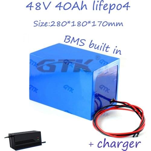 48V 40Ah lifepo4 battery pack BMS built in for electric bike bicycle power tools electric scooter electric tricycles surf board