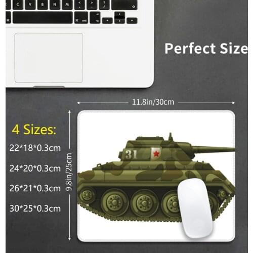 Army Tank-Military Tanker Mouse Pad DIY Print Cushion Tank Military Army Ww2 Retro War Panzer Vintage World