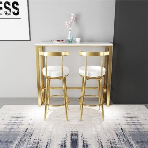 Bar chair Nordic modern simple light luxury back tea shop home high stool bar stool net red wine bar chair