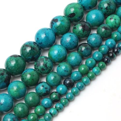 4 6 8 10 12mm Natural Chrysocolla Stone Beads Round Loose Beads For Jewelry Making Diy Handmade Bracelet Necklace Accessories