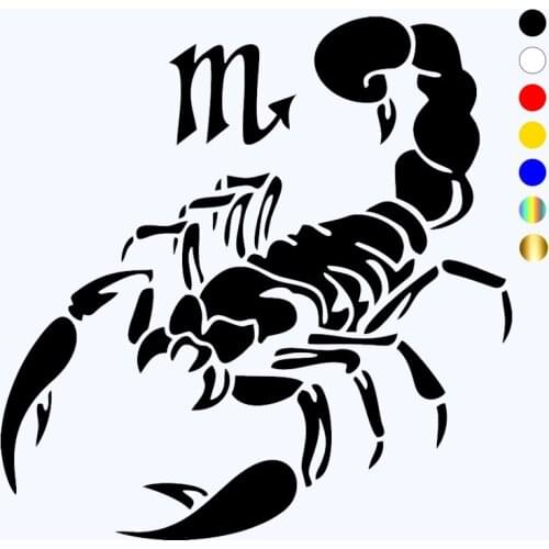 CK3214# Scorpion funny car sticker vinyl decal waterproof car auto stickers silver/ black for bumper