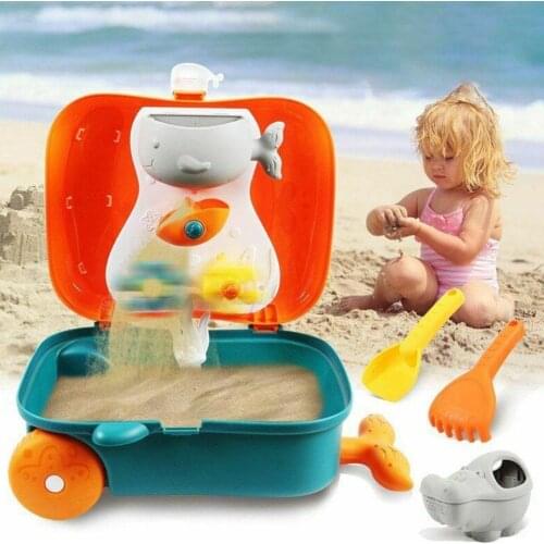 Childrens Beach Toy Car 6-12 Pieces Of Summer Beach Play House Water Toy Outdoor Set Combination Play Sand Shovel Sand Tool