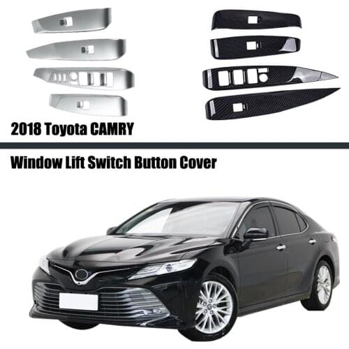 For Toyota CAMRY 2018 2019 2020 2021 4pcs Car Interior Door Armrest Window Lift Switch Panel Decoration Cover Trim Accessories