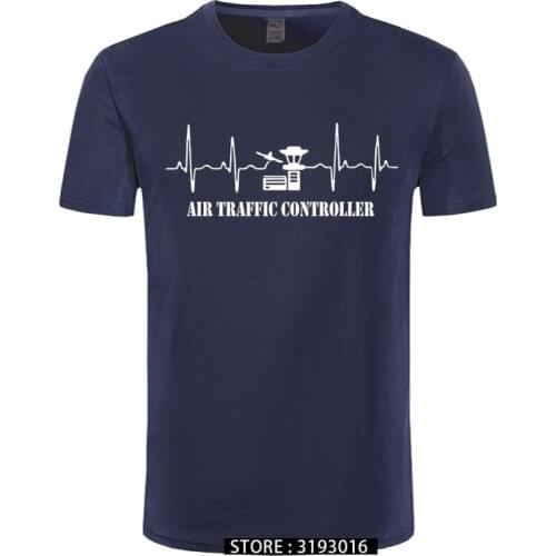 Funny Love Air Traffic Controller Heartbeat T Shirts Men Summer Cotton Harajuku Plus Size O Neck Streetwear Hip Hop T-shirt