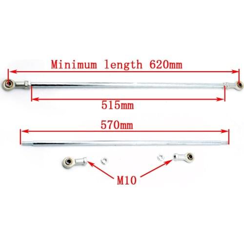 Steering Tie Rods Kits Fit 515mm 10mm For China 168F 200F 188F 50cc 110cc 125cc 150cc Go Kart Buggy UTV ATV Bike motor Parts