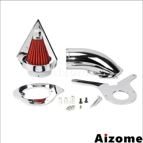Chrome Motorcycle Aluminum Cone Spike Air Cleaner Kit Washable Intake Air Filter For Honda Shadow Aero 750