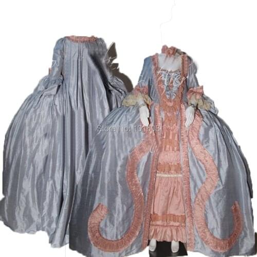 Customized!Royal French Duchess Queen Civil war Theatre 18th Marie Antoinette DRESS Tartan Victorian Colonial dresses HL-309