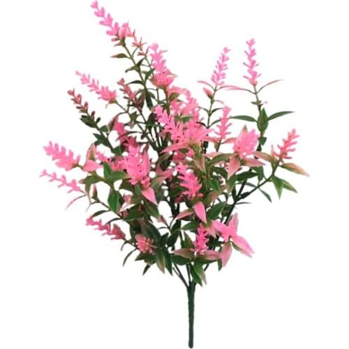 Flower Artificial Flowers Lavender 7 Stems Simulation Aquatic Plants Home Outdoor Hanging 1pcs 7 Heads Wedding Party Decoration