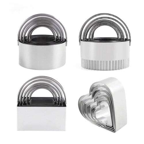 Round stainless steel mousse ring Mousse Cake Mold Wedding Cookie Cutter Kitchen Fondant Baking Mold