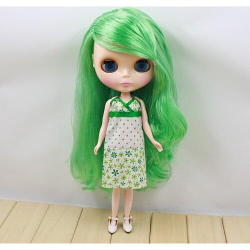 Nude blyth doll green hair big eye doll for girl gift BL12389