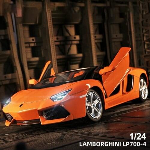 1:24 Lamborghinis LP700-4 Aventador Car Alloy Sports Model Diecast Super Racing Lifting Tail Hot Car Wheel For Children Gifts