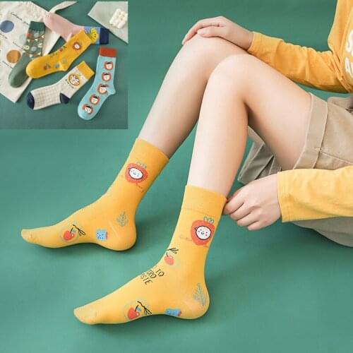 Cartoon funny socks hip hop meias chaussette femme streetwear sport sokken women calzini donna cotton designer kawaii sock
