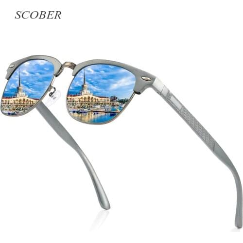 New Mi nail UV400 Polarized Sunglasses Men Classic Sun Glasses Aluminum Magnesium Alloy Sunglasses women Driving Eyewear case