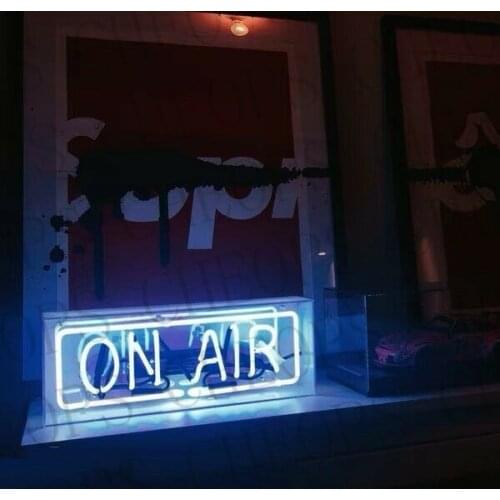 New On Air Acrylic Box Gift Neon Signs Real Glass Tube Beer Bar Pub Bedroom Wall Homeroom Girlsroom Party Decor Lamp 14"x5"