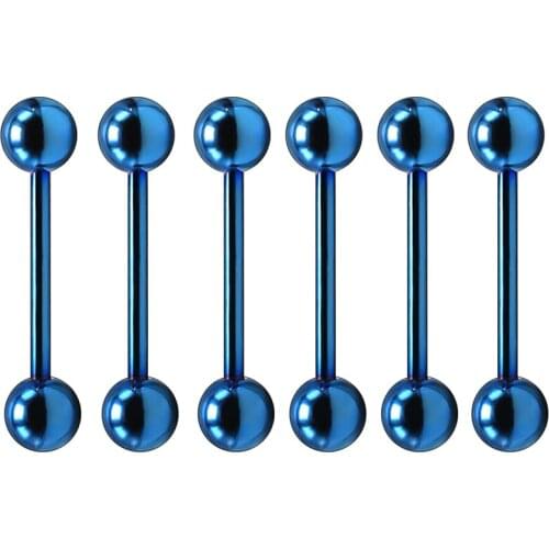 1 PC New Navy Blue Stainless Steel Sex Tongue Rings Unti-allergic Barbell Piercing Langue Fashion Body Jewelry