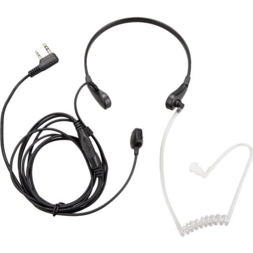 Suitable For Baofeng UV-5R 1Pcs 2Pin Ptt Throat Hidden Microphone Sound Tube Headset Earplugs Walkie Talkie Headset